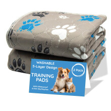 MAGNUS CREATIONS 5-Layer Washable Puppy Training Pads | Reusable Dog Pee Pads | Super Absorbent Waterproof Pet Mats for Home, Car & Travel | Medium &