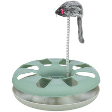 TRIXIE Crazy Circle cat toy - with plush mouse on spiral spring - play ball - ? 24 ? 29 cm - 4135