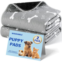 Baodan Puppy Pads Washable, 2 Pack Reusable Puppy Training Pads, Super Absorbent Waterproof Dog Mat Pee Pads for Dogs, Fast Drying Training Pads for