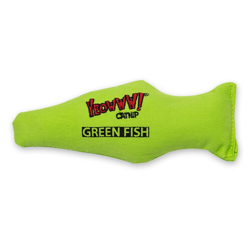 Yeowww Yeowww Fish Cat Toy, Green