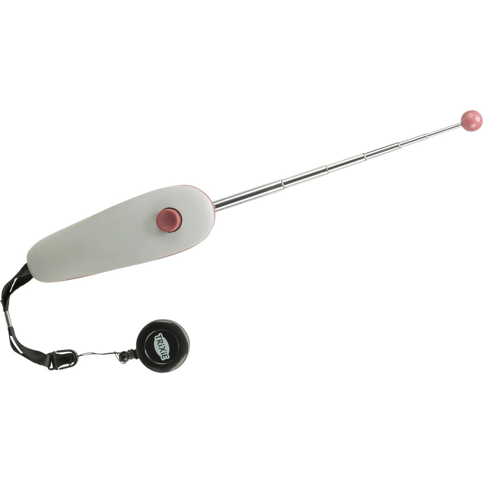 Trixie Cat Activity Target Stick For Cats ? With Clicker Button & Belt Clip ? Nose-Friendly Ball ? 14?65 Cm ? 45991