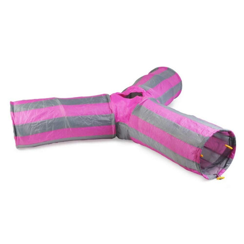 Ancol Ancol Acticat Cat Play Tunnel, pink & grey