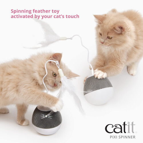 Catit catit Pixi Spinner, White & Blue 2
