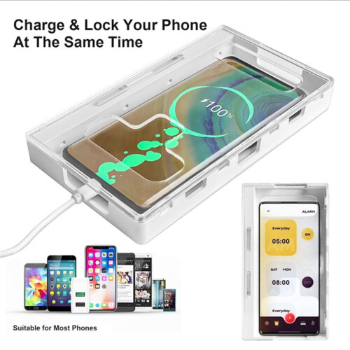 Universal Phone Safe Lock Box for All Phones Mobile Phone Lock Box Safe Smartphone Storage Box Locking Container 1