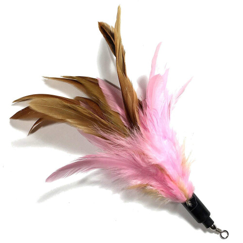 onebarleycorn Cat Toys Feather Refills for Cat Wand Toys Interactive include Replacement Feathers 1