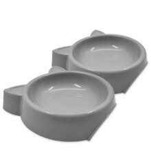 Trendy Shaped Cat Bowl ? Pack of 2 - DURABLE ? For Food and Water