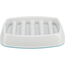 Slow Feeding Feeder, Plastic, Grey, 0.35L/15 x 15 cm