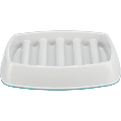 Trixie Slow Feeding Feeder, Plastic, Grey, 0.35L/15 x 15 cm
