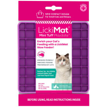 LickiMat Mini Tuff Playdate Cat Food Mat, Cat Slow Feeder for Boredom & Anxiety Relief for Cats, Perfect for Food, Treats, Yoghurt & Peanut Butter,