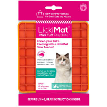 LickiMat Mini Tuff Playdate Cat Food Mat, Cat Slow Feeder for Boredom & Anxiety Relief for Cats, Perfect for Food, Treats, Yoghurt & Peanut Butter,