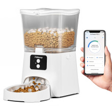 Automatic Cat Feeder,2.4G WiFi Food Dispenser,APP Control 3L Cat Feeder 1-10 Meals/Day,Fresh Lock Technology