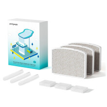 PETGUGU 3pcs Replacement Filter Pack for PF1/PF1L Pet Fountain, Conduit & Filter Wool