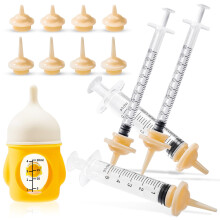 Siyyim Kitten Nursing Kit ? BPA-Free Silicone Bottle, Syringes & Teats ? Safe Feeding for Newborn Kittens, Puppies & Small Animals