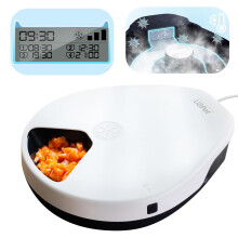Automatic Cat Feeder Wet Food with Cooling, Semiconductor Refrigeration Technology, Timing Function, Cat Feeder, 5 Food Compartments for 330 g Pet