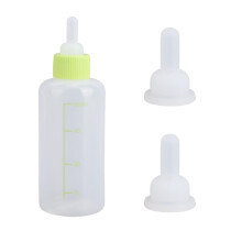 Fukaisu Kitten Bottle Feeding Kit, Professional Kitten Nursing Bottle with Nipple & Cleaning Brush Newborn Pet Feeding Supplies for Baby Cat Puppies