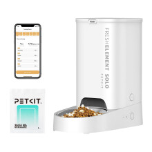 PETKIT Automatic Cat Feeder, 2.4GHz Auto Cat Feeder with App Control 3L, Low Food & Blockage Sensor, 304 Stainless Steel Bowl, Fresh Lock