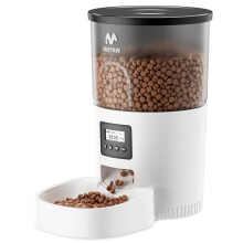 IMIPAW Automatic Cat Feeder, Pet Food Dispenser with Programmable Timer, 1-6 Meals Per Day, Button Control Lockable Lid, 3L Smart Auto Pet Feeders for