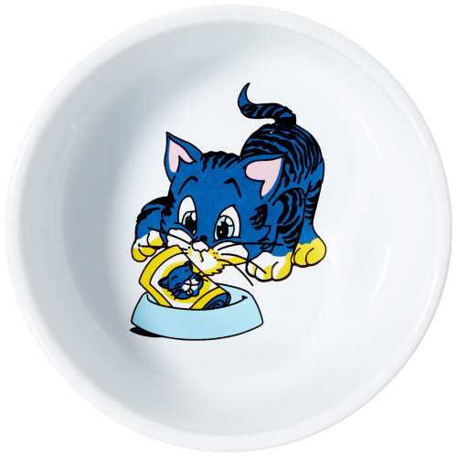 Trixie Trixie Ceramic Bowl with Cat Motif, 0.3 Litre, White 1