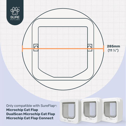 SureFlap Cat Flap Mounting Adapter, Brown 2
