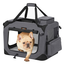 Feandrea Foldable Pet Carrier Bag, Portable Dog Travel Crate, Soft Sided Dog Cat Pet Travel Carrier Large Dog Crate for Car with Breathable Mesh and