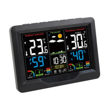 Wireless Weather Station with Outdoor Sensor, Color LCD, Weather Trends, Clock, Temp Humidity