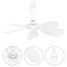 USB Powered Small Ceiling Fan, 6 Blades Quiet DC 5V USB Hanging Fans for Indoor Outdoor RV BedRoom