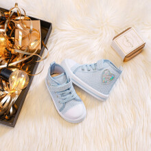 Baskets en toile bleues pour enfants 3,5-4 ans