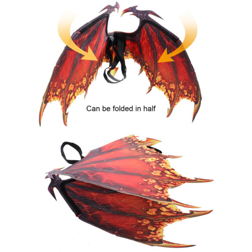 Διακόσμηση για πάρτι Halloween, Αποκριάτικη στολή Dragon Wing, Cosplay Halloween, 1 τεμάχιο 1