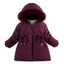 Girl Winter Coats Heavyweight Hooded Puffer Jacket Kid Parka Fleece Snow Outwear