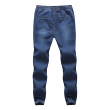 Jeans for Men Casual Waist Elastic Drawstring Denim Pants Draw String Lace Up Work Trousers Loose Jeans Pants