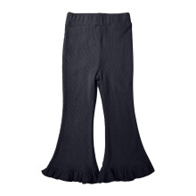 Toddler Girls Flare Pants Ruffle Hem Cotton Pants Cute Sweet Elasticity Flared Trousers Toddler Kids Baby 2025 Fashion Leggings Black 2-3 Years