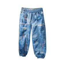 Toddler Joggers Boys linene Pants Boho Denim Pirate Pants 4T