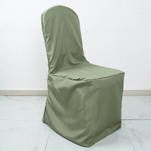 BalsaCircle Eukalyptusgrüne, einfarbige Polyester-Bankettstuhlhussen, Überzüge, Partytischwäsche