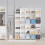 Portable Closet Organizer Shelves White 9-Cube 4