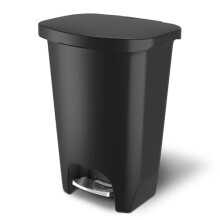 Plastic Kitchen Trash Can with Lid and Foot Pedal 13 Gallon