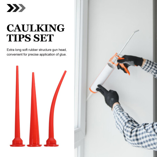 3pcs Caulking Tip Assortment Caulking Extension Nozzle Accessory 1