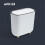 Narrow Press Ring Trash Can with Lid for Bathroom Gap 8