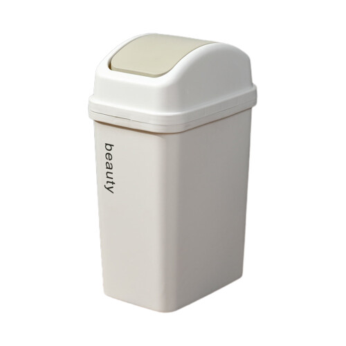 Mülleimer mit Klappdeckel, 5 Liter, Khaki-Grau