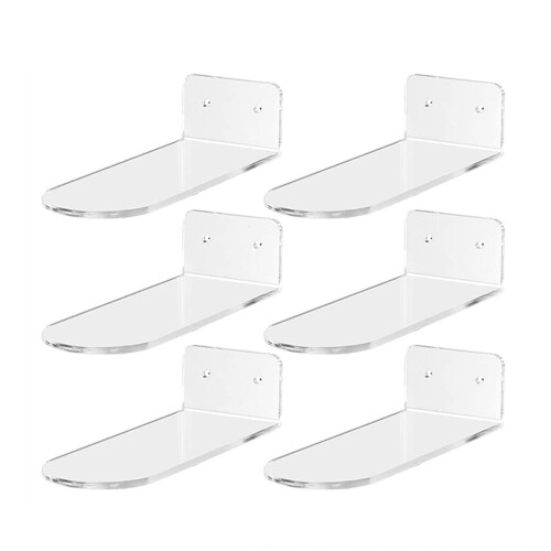 6-teiliges schwebendes Schuhregal aus Acryl 1