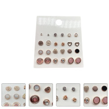 12 párů elegantních náušnic do uší, různé barvy, barokní design pro ženy, šperky, párty, nový rok