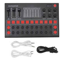 Konsola miksująca dźwięk Interfejs audio Mikser Karta dźwiękowa Mikrofon Czystość głosu Elektroniczna regulacja tonu Wzmocnienie dźwięku na