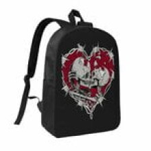 Gothic-Rucksack mit zerbrochenem Totenkopf und Stachelherz – Großer, leichter Unisex-Rucksack für Pendler, Reisen und Outdoor-Aktivitäten