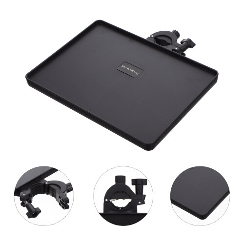 OUNONA1Pc Universal Βάση Μικροφώνου Μαύρο Πλαστικό Ράφι Κάρτας Ήχου με Λεία Επιφάνεια για 1