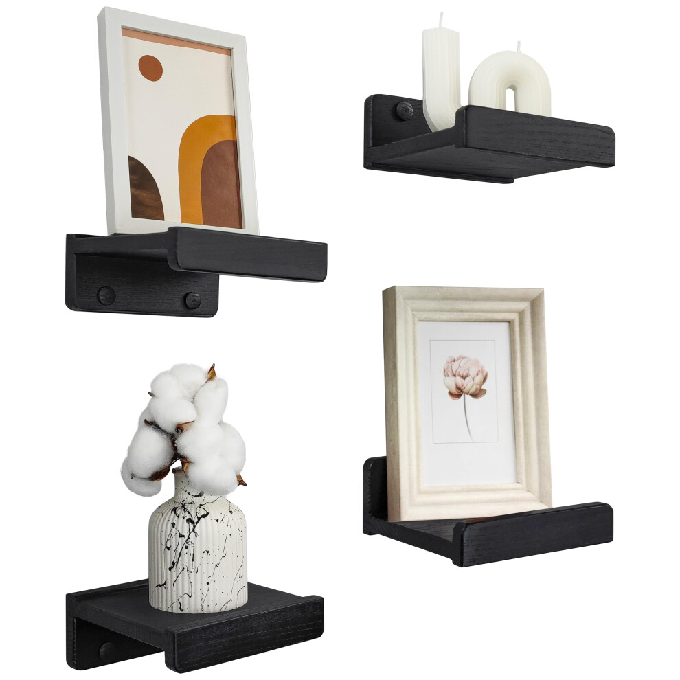 Handcrafted Floating Shelves For Wall 13 Cm, Waterproof Wall Storage Shelves With Lip, Display Picture Ledge Shelf For Living Room Photo Frame, 5051222997482
