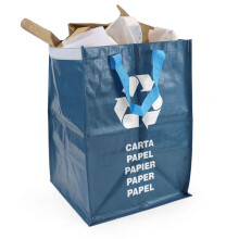 Space Home - Recycling Box - Reusable Recycling Bags - 44L - Blue - 1 Count