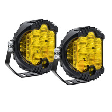 Kit com 2 Faróis Auxiliares de LED de 5 Polegadas com Feixe Combinado de Foco e Inundação - Faróis de Neblina e de Condução para Uso Off-Road