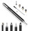 Penna stilo a disco 4 in 1 per schermi touch – Alta precisione, compatibile con iPhone, iPad e laptop; include 4 punte – Nera 1