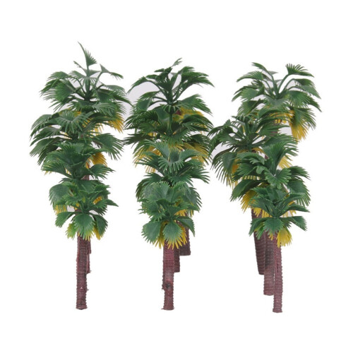 Mini Palm Trees for Crafts Plastic Model Accessories 16 pcs