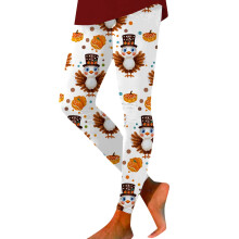 Női hálaadásnapi pulykamintás leggings – kényelmes, rugalmas, ünnepi partira és edzőnadrág – minden mérettel kompatibilis
