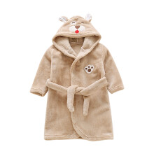 Toddler Baby Girl/Boy Plush Flannel Hooded Bathrobe & PJs Set with Belt – Compatible with Kids